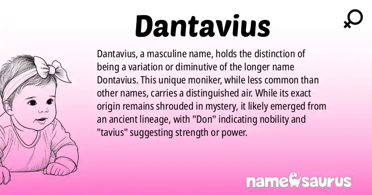 Infographic about Dantavius name meaning, Dantavius is a name from N/A origin(s).