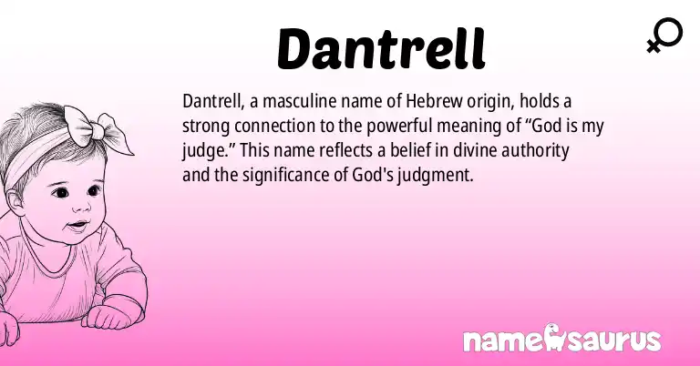 Infographic about Dantrell name meaning, Dantrell is a name from Hebrew origin(s).