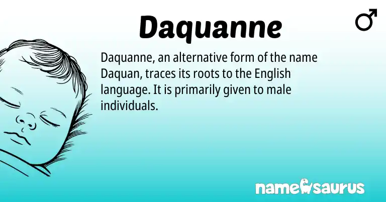 Infographic about Daquanne name meaning, Daquanne is a name from English origin(s).