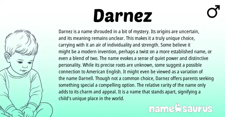 Infographic about Darnez name meaning, Darnez is a name from Other origin(s).