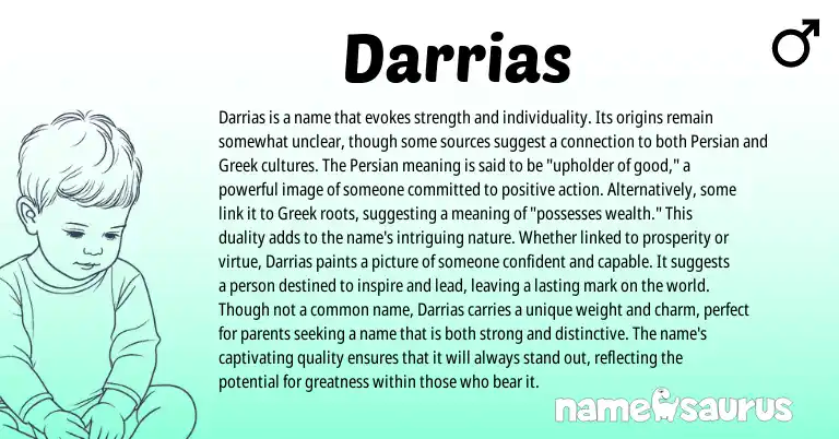 Infographic about Darrias name meaning, Darrias is a name from Other origin(s).