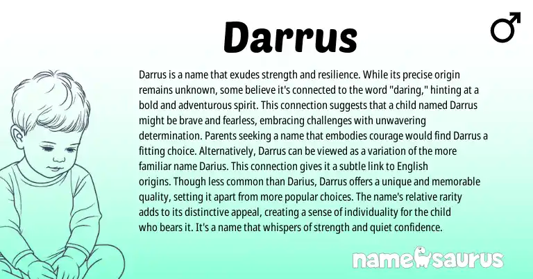 Infographic about Darrus name meaning, Darrus is a name from Other origin(s).