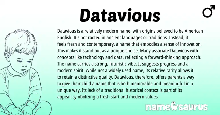 Infographic about Datavious name meaning, Datavious is a name from Other origin(s).
