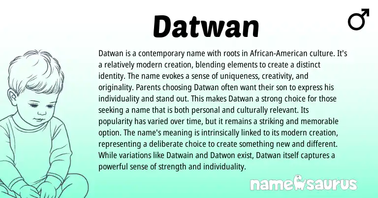 Infographic about Datwan name meaning, Datwan is a name from Other origin(s).