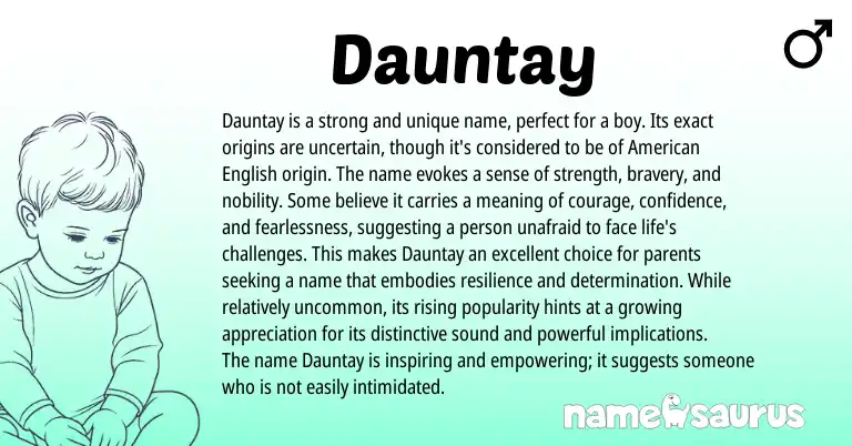 Infographic about Dauntay name meaning, Dauntay is a name from Other origin(s).