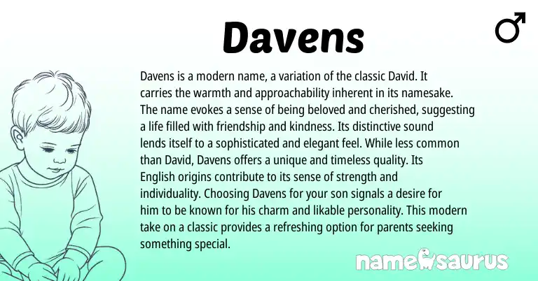 Infographic about Davens name meaning, Davens is a name from Other origin(s).