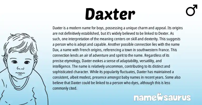 Infographic about Daxter name meaning, Daxter is a name from Old English, Other origin(s).