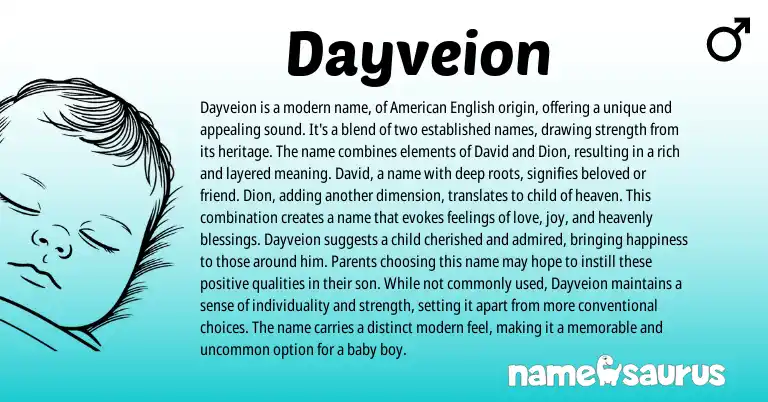 Infographic about Dayveion name meaning, Dayveion is a name from Other origin(s).