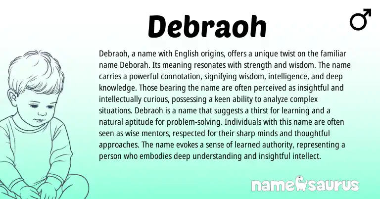 Infographic about Debraoh name meaning, Debraoh is a name from Other origin(s).