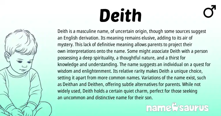 Infographic about Deith name meaning, Deith is a name from Other origin(s).