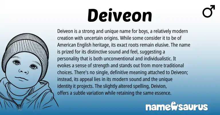 Infographic about Deiveon name meaning, Deiveon is a name from Other origin(s).