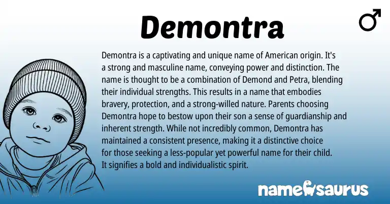 Infographic about Demontra name meaning, Demontra is a name from Other origin(s).