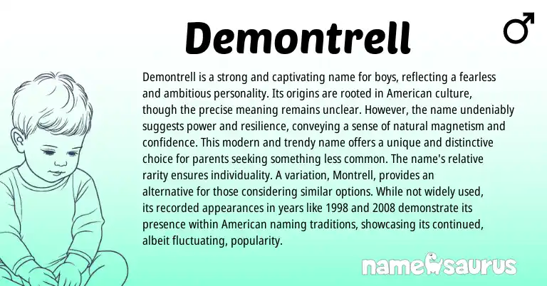 Infographic about Demontrell name meaning, Demontrell is a name from Other origin(s).