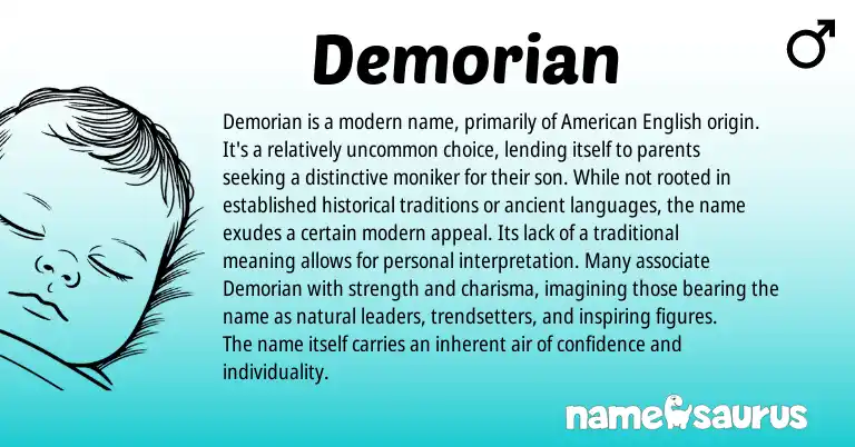 Infographic about Demorian name meaning, Demorian is a name from Other origin(s).
