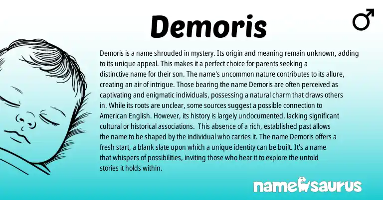 Infographic about Demoris name meaning, Demoris is a name from Other origin(s).