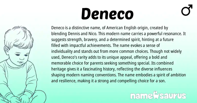Infographic about Deneco name meaning, Deneco is a name from Other origin(s).