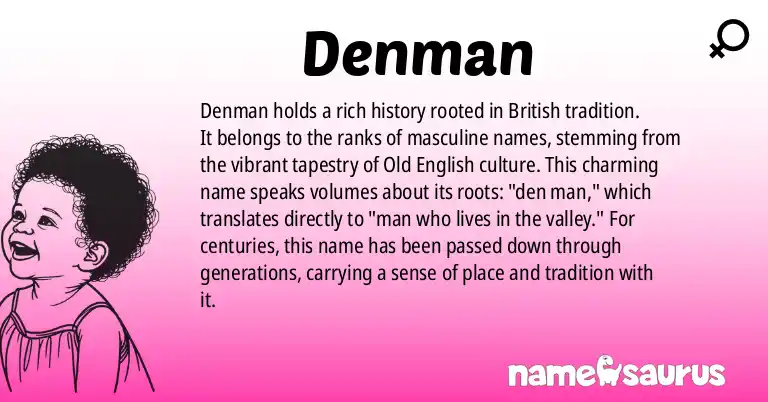 Infographic about Denman name meaning, Denman is a name from British origin(s).
