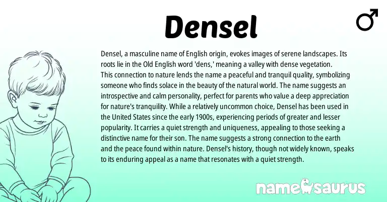 Infographic about Densel name meaning, Densel is a name from English origin(s).