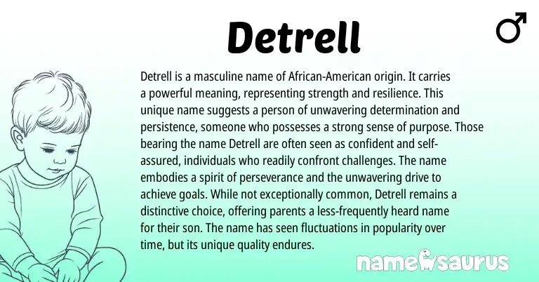 Infographic about Detrell name meaning, Detrell is a name from Other origin(s).