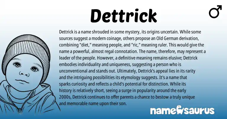 Infographic about Dettrick name meaning, Dettrick is a name from Other origin(s).