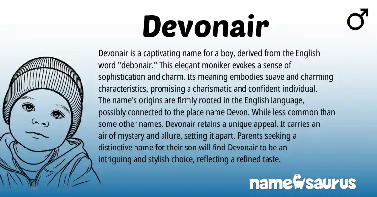 Infographic about Devonair name meaning, Devonair is a name from Other origin(s).