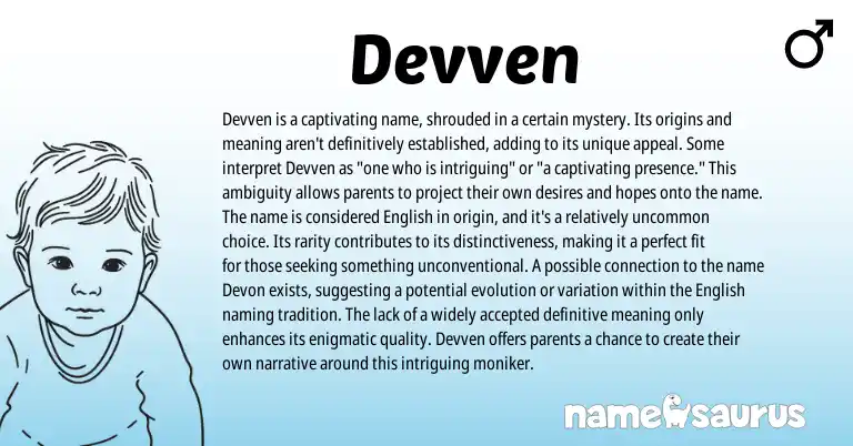 Infographic about Devven name meaning, Devven is a name from Other origin(s).