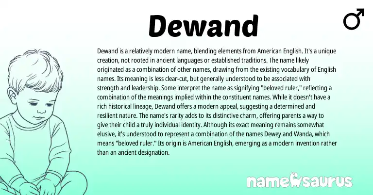 Infographic about Dewand name meaning, Dewand is a name from English origin(s).