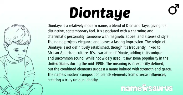 Infographic about Diontaye name meaning, Diontaye is a name from Other origin(s).