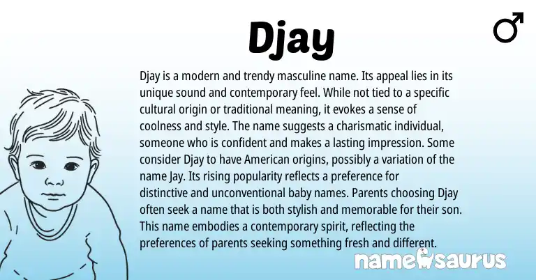 Infographic about Djay name meaning, Djay is a name from Other origin(s).