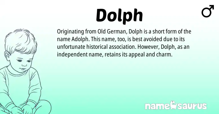 Infographic about Dolph name meaning, Dolph is a name from Old German origin(s).