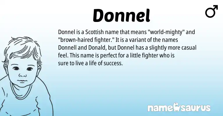 Infographic about Donnel name meaning, Donnel is a name from Scottish origin(s).