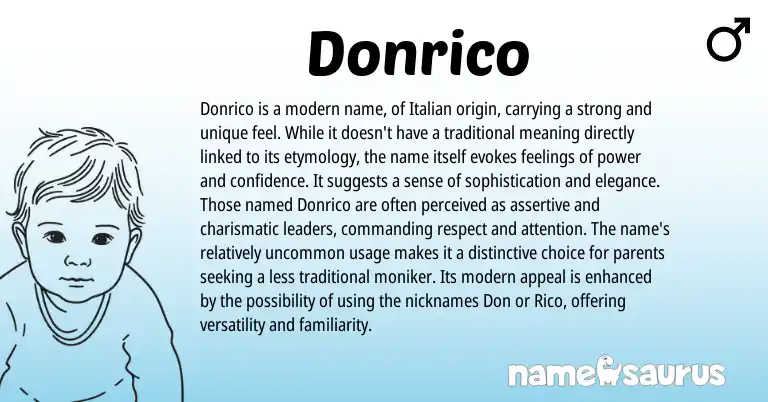 Infographic about Donrico name meaning, Donrico is a name from Other origin(s).