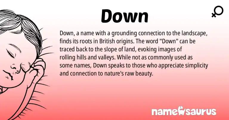 Infographic about Down name meaning, Down is a name from British origin(s).
