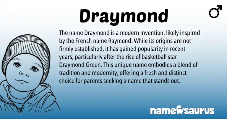 Infographic about Draymond name meaning, Draymond is a name from French origin(s).
