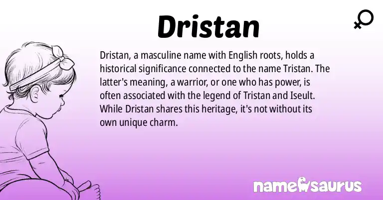 Infographic about Dristan name meaning, Dristan is a name from English origin(s).