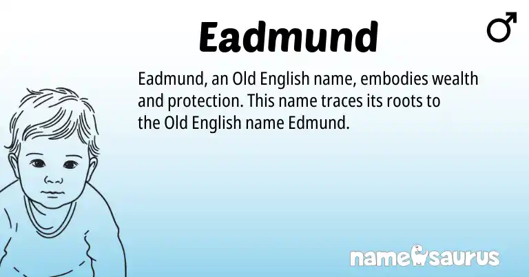 Infographic about Eadmund name meaning, Eadmund is a name from Old English origin(s).