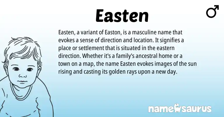 Infographic about Easten name meaning, Easten is a name from N/A origin(s).