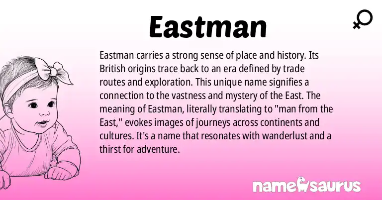 Infographic about Eastman name meaning, Eastman is a name from British origin(s).