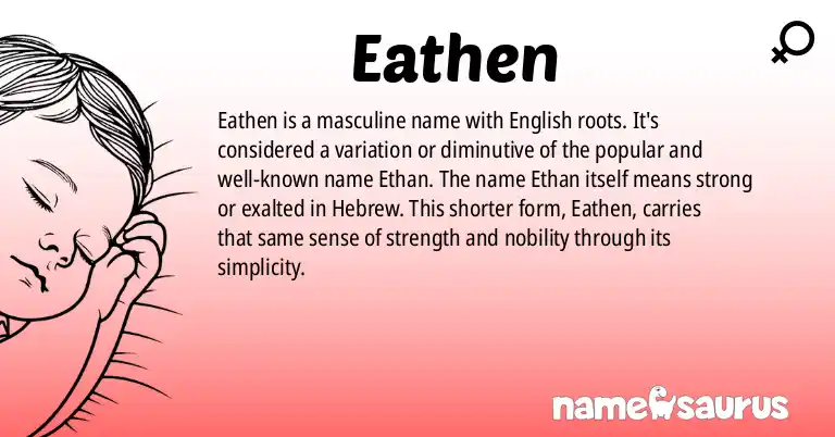 Infographic about Eathen name meaning, Eathen is a name from English origin(s).