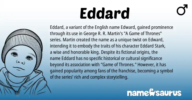 Infographic about Eddard name meaning, Eddard is a name from English origin(s).