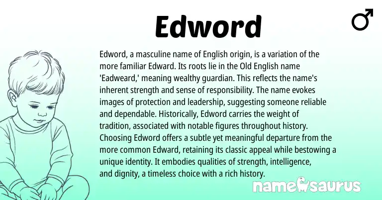 Infographic about Edword name meaning, Edword is a name from English origin(s).