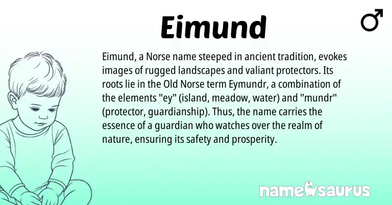 Infographic about Eimund name meaning, Eimund is a name from Old Norse, Norse origin(s).