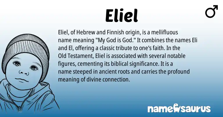 Infographic about Eliel name meaning, Eliel is a name from Finnish, Hebrew origin(s).