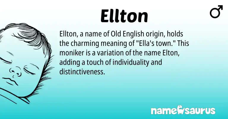 Infographic about Ellton name meaning, Ellton is a name from Old English origin(s).