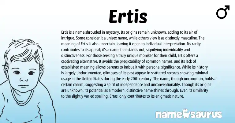 Infographic about Ertis name meaning, Ertis is a name from Other origin(s).