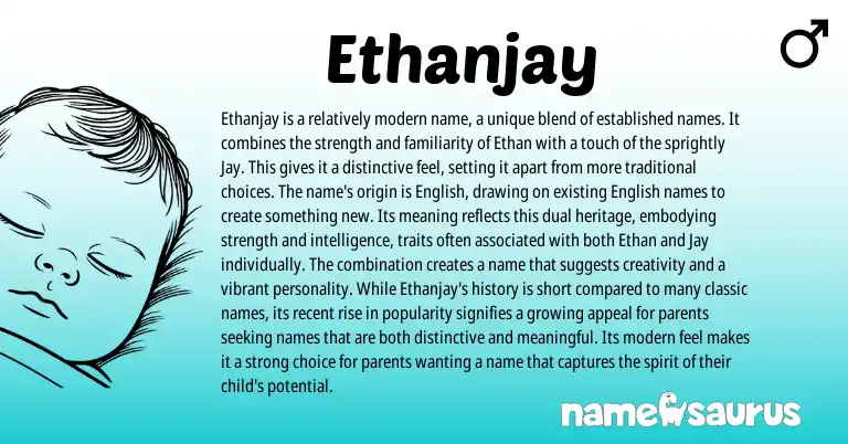 Infographic about Ethanjay name meaning, Ethanjay is a name from Other origin(s).