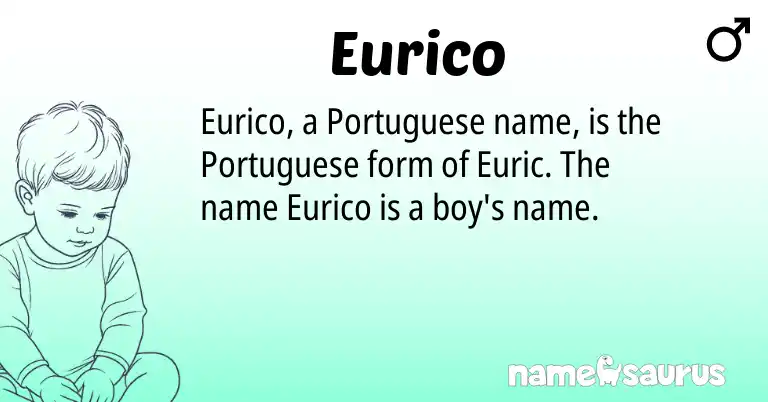 Infographic about Eurico name meaning, Eurico is a name from Portuguese origin(s).