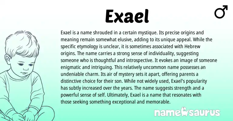 Infographic about Exael name meaning, Exael is a name from Other origin(s).