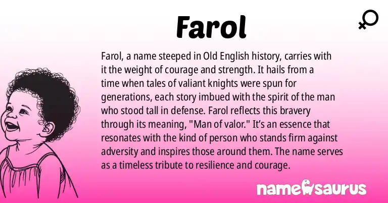 Infographic about Farol name meaning, Farol is a name from Old English origin(s).