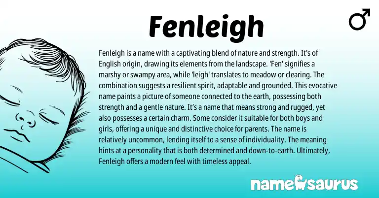 Infographic about Fenleigh name meaning, Fenleigh is a name from Other origin(s).